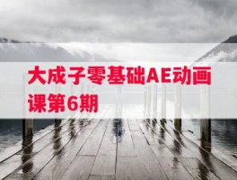 大成子零基础AE动画课第6期