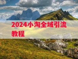 2024小淘全域引流教程