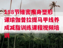 188节维密瘦身塑形课瑜伽普拉提马甲线养成减脂训练课程视频培训