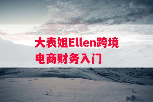 大表姐Ellen跨境电商财务入门