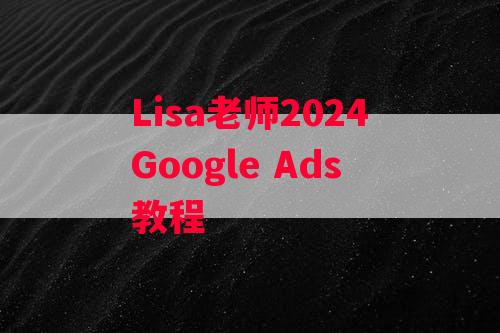 Lisa老师2024Google Ads教程