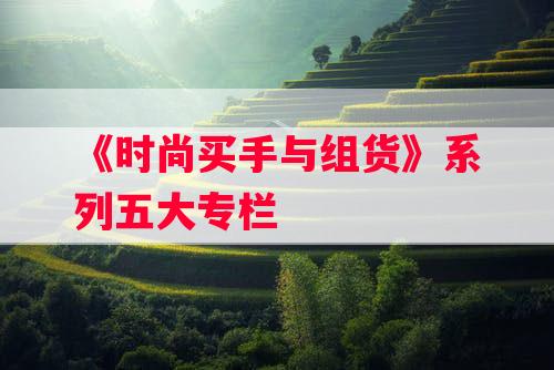 《时尚买手与组货》系列五大专栏