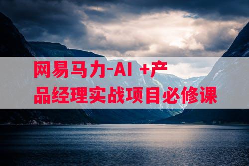 网易马力-AI +产品经理实战项目必修课